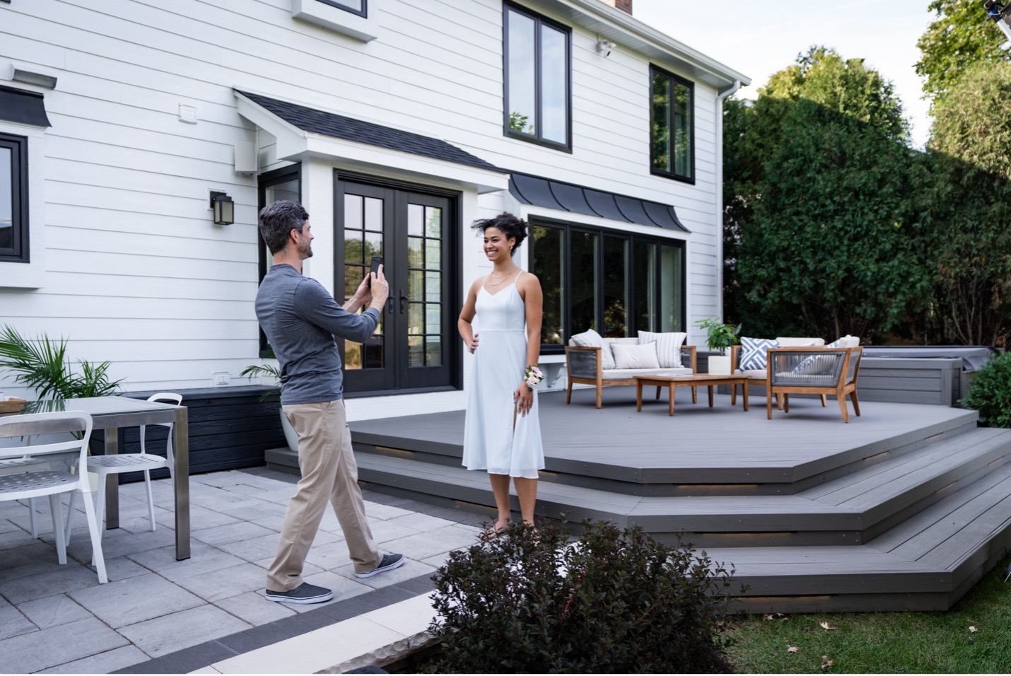 patio and deck combination spaces